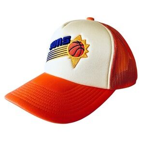 NWOT Mitchell & Ness Phoenix Suns snap back trucker hat NBA basketball orange